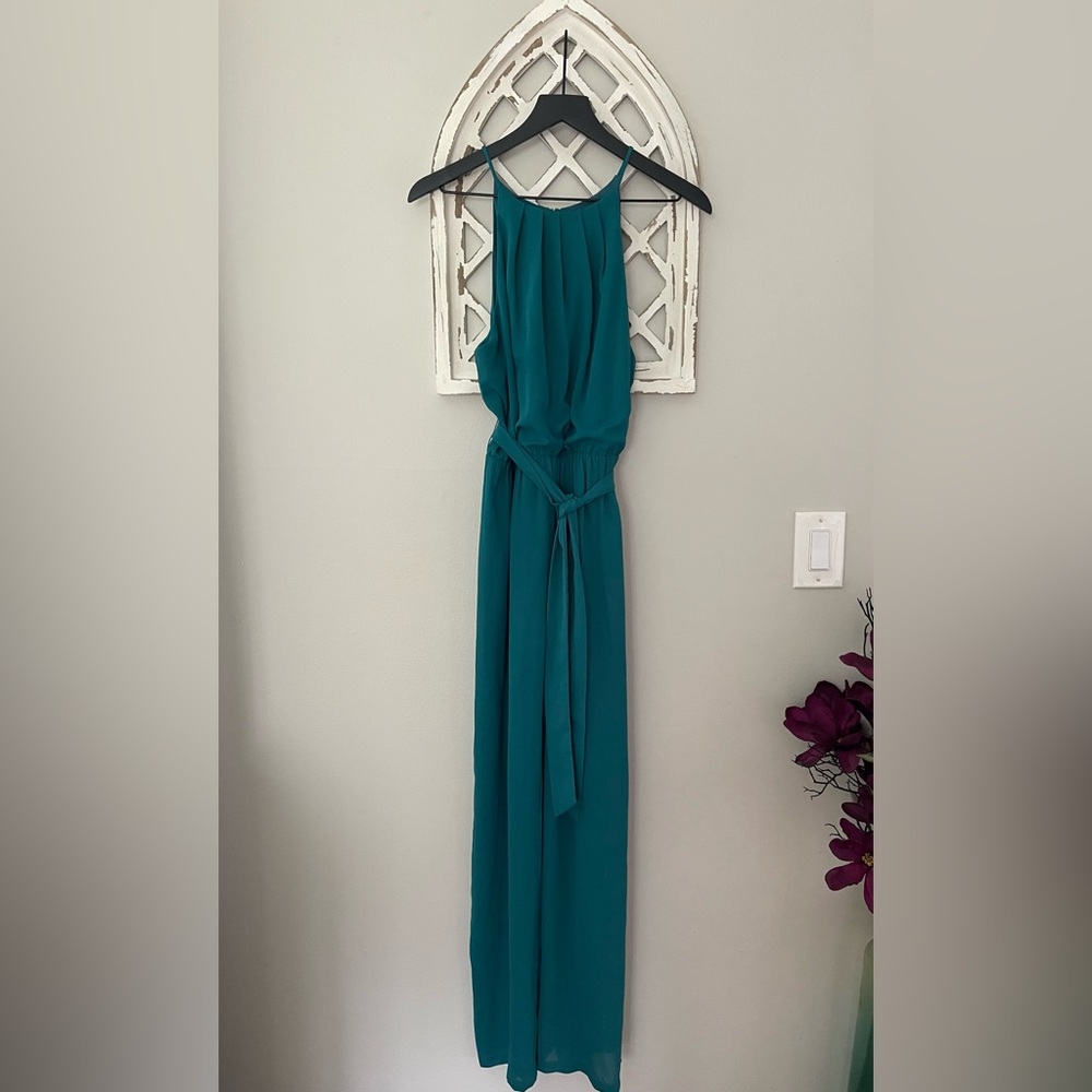 All In Favor Sleeveless Jumpsuit/Romper In Teal Size M
